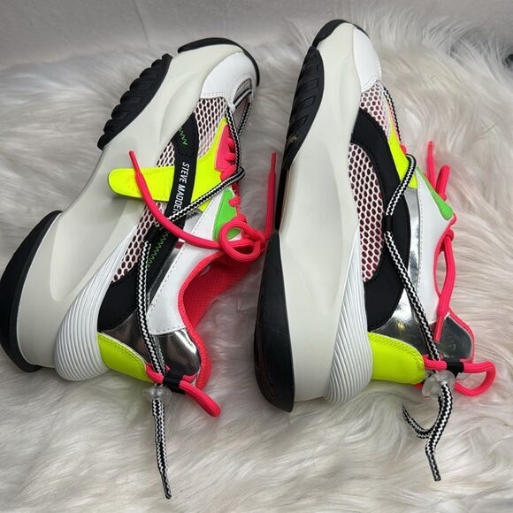 Steve Madden Bonanza Neon Multi Color Sneaker 8 - Picture 6 of 9